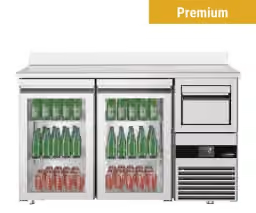 Barové chladicí stoly Premium - sklo