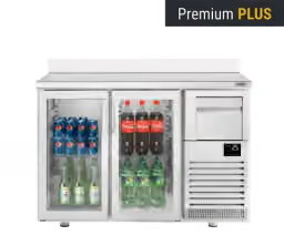 Barové chladicí stoly Premium Plus - sklo
