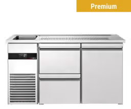 Výčepní pulty Premium - nerezové dveře