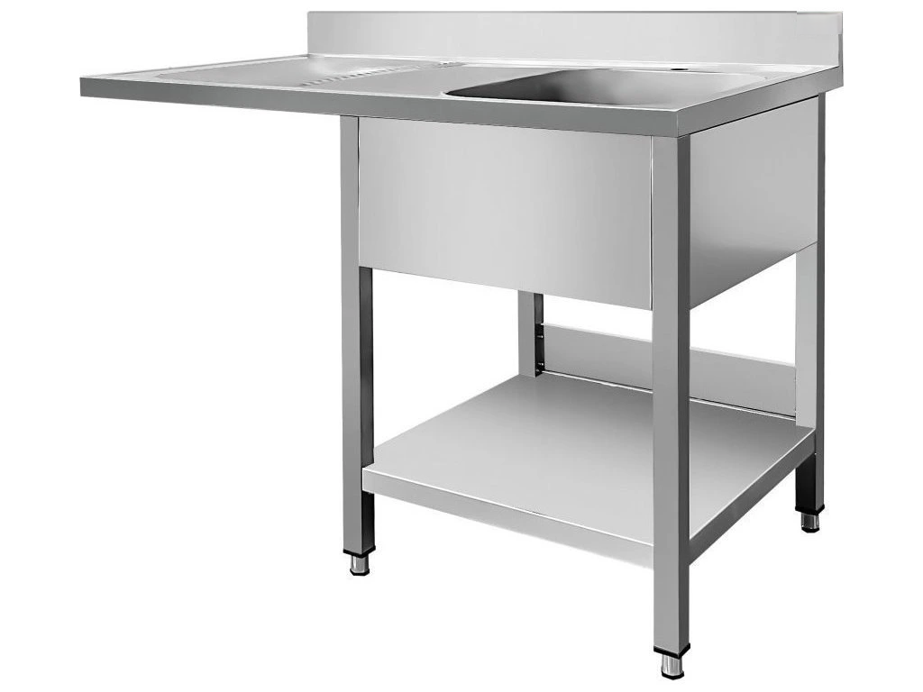 Nerezový jednodřez s odkapávací plochou a místem pro myčku 