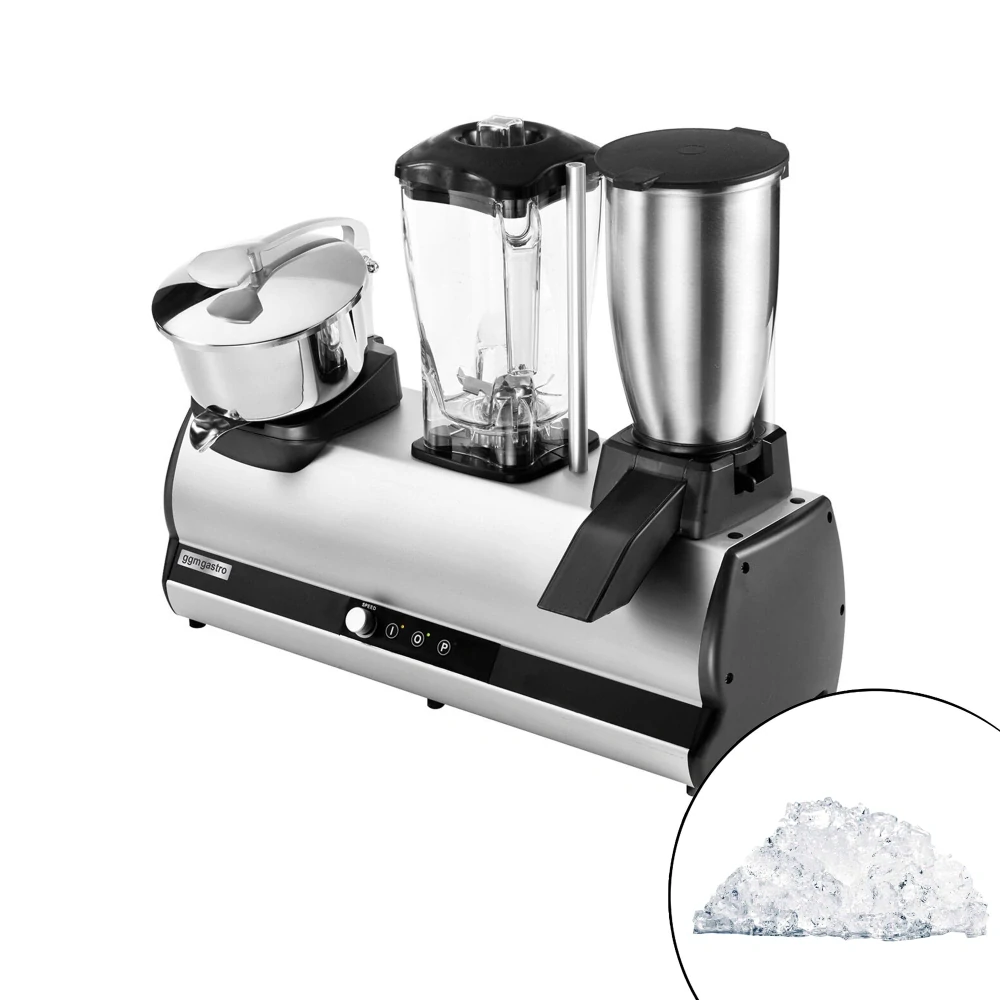 Kombinovaný barový přístroj - Mixér, drtič ledu & odšťavňovač citrusů - 2x150 + 750 W