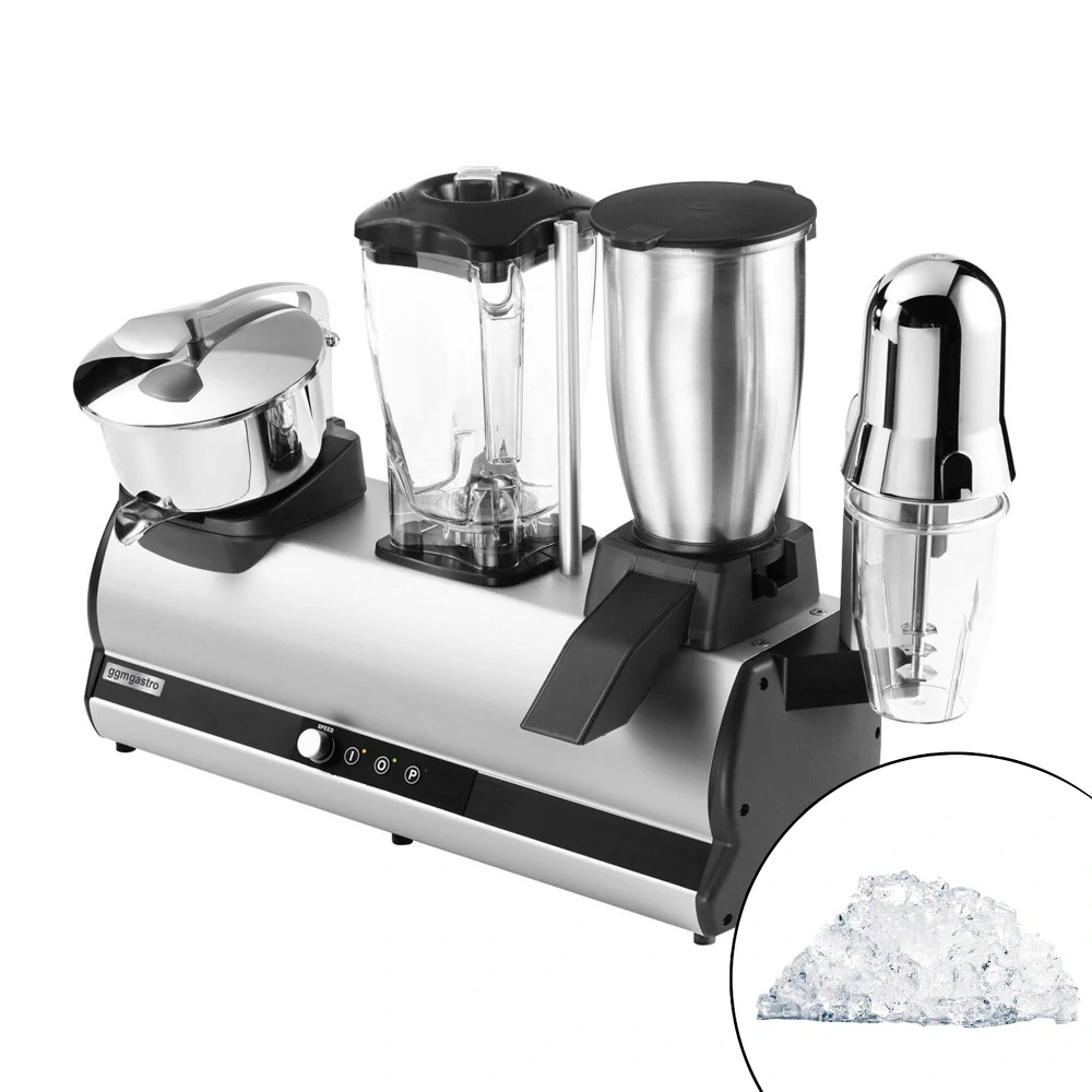 Kombinovaný barový přístroj - Mixér, drtič ledu & odšťavňovač citrusů - 2x 150 + 100 + 750 W