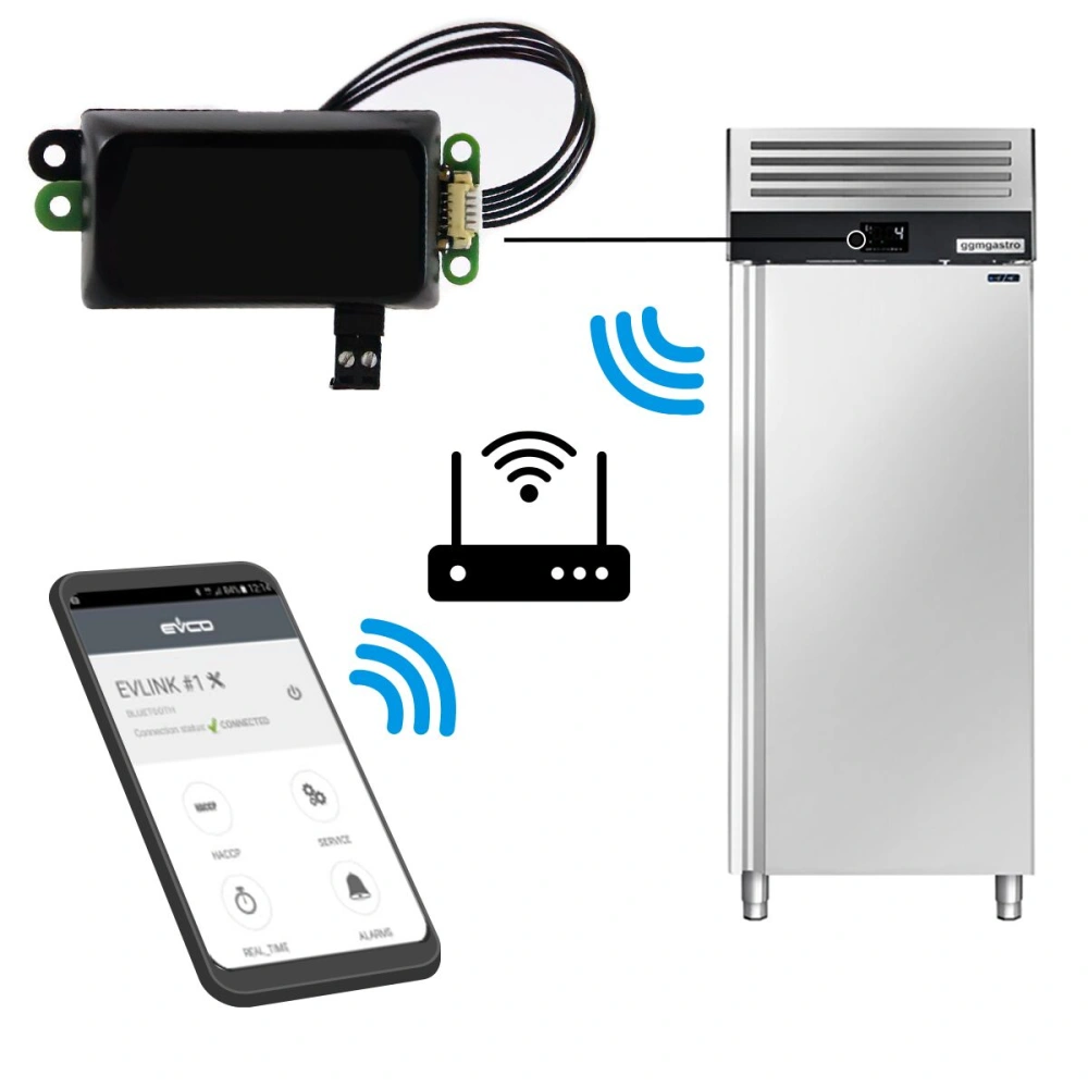 Wi‑Fi ovládání a záznam teploty pro chladicí zařízení (HACCP) - s aplikací EV Connect