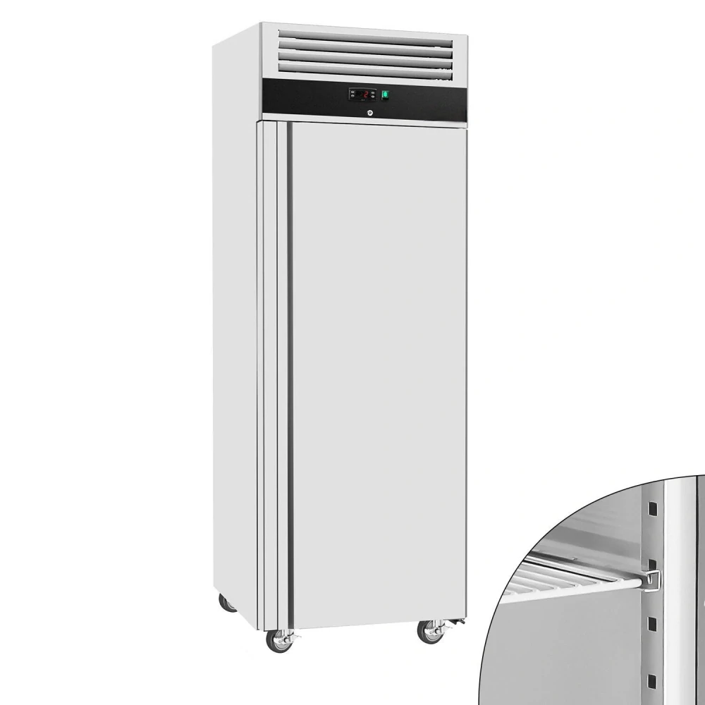 Nerezová mrazicí skříň ECO - 400 L - s 1 dveřmi