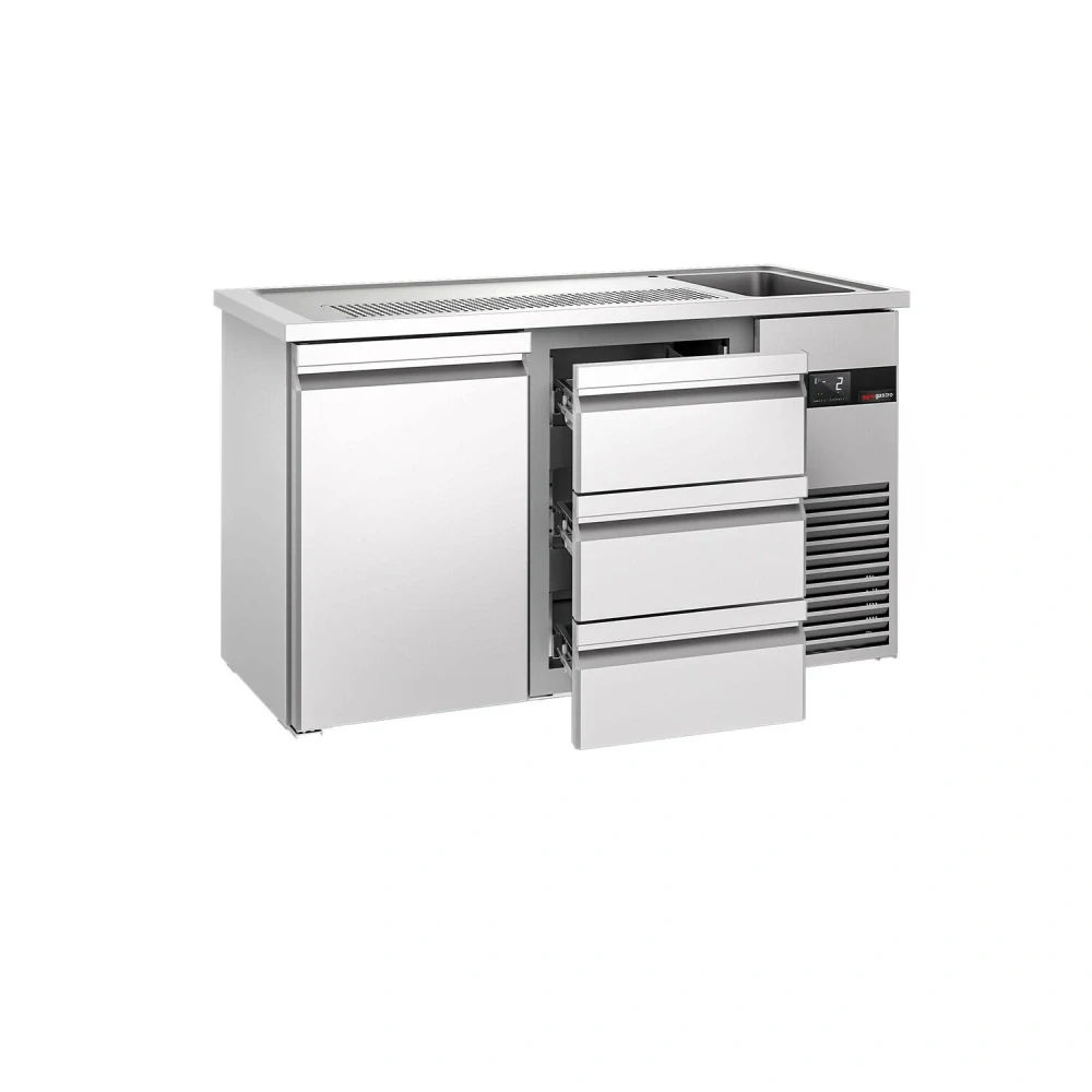 Výčepní pult PREMIUM - 1550x700 mm - 1 dveře & 3 zásuvky