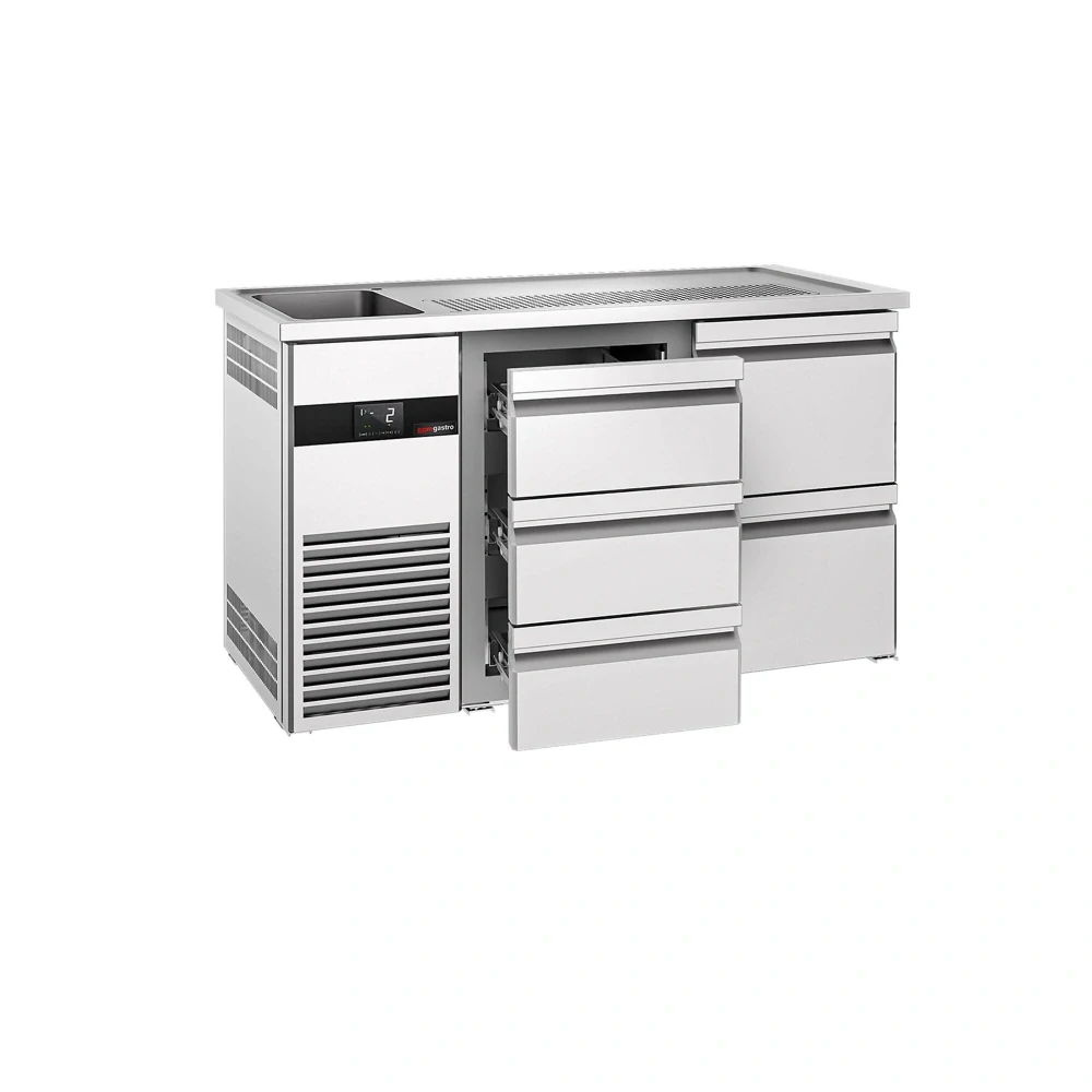 Výčepní pult PREMIUM - 1550x700 mm - 5 zásuvek