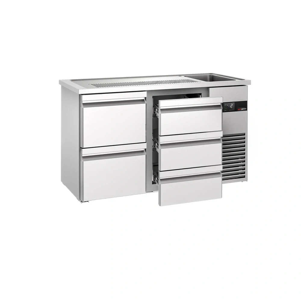 Výčepní pult PREMIUM - 1550x700 mm - 5 zásuvek