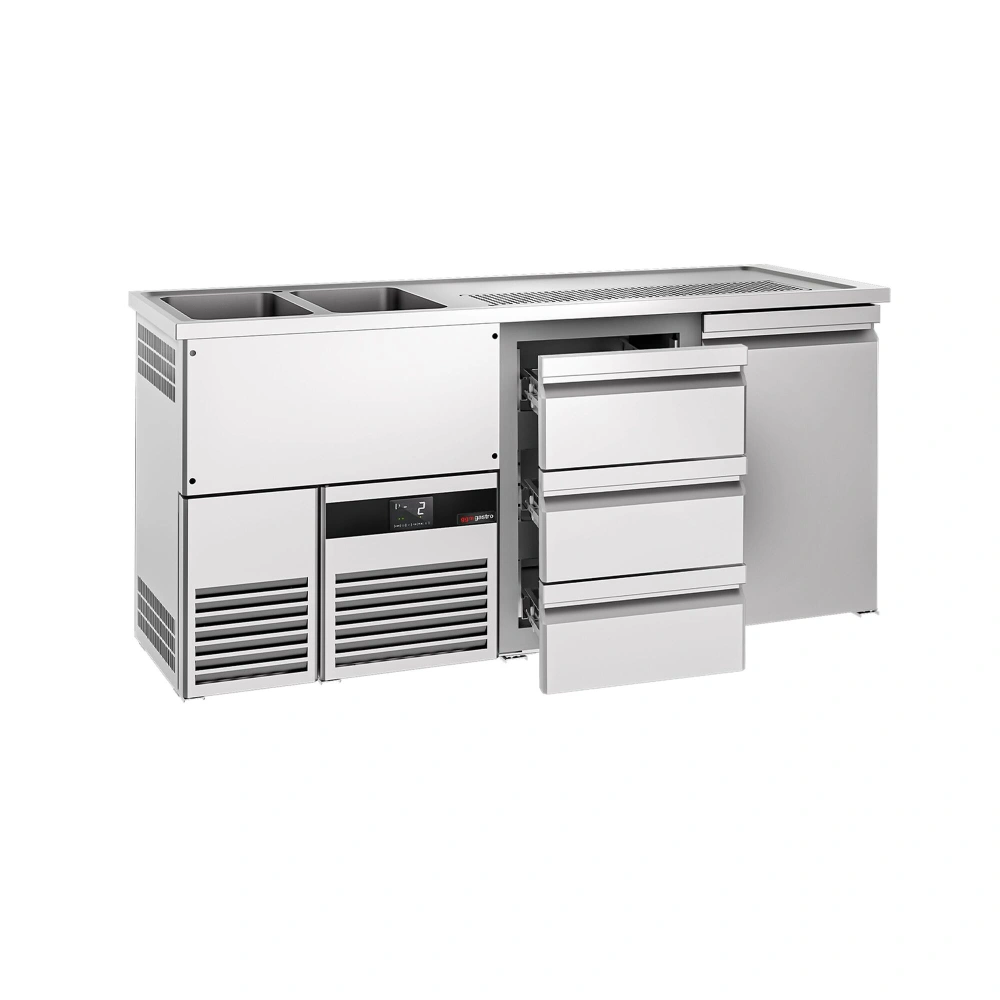 Výčepní pult PREMIUM - 1950x700 mm - 1 dveře & 3 zásuvky