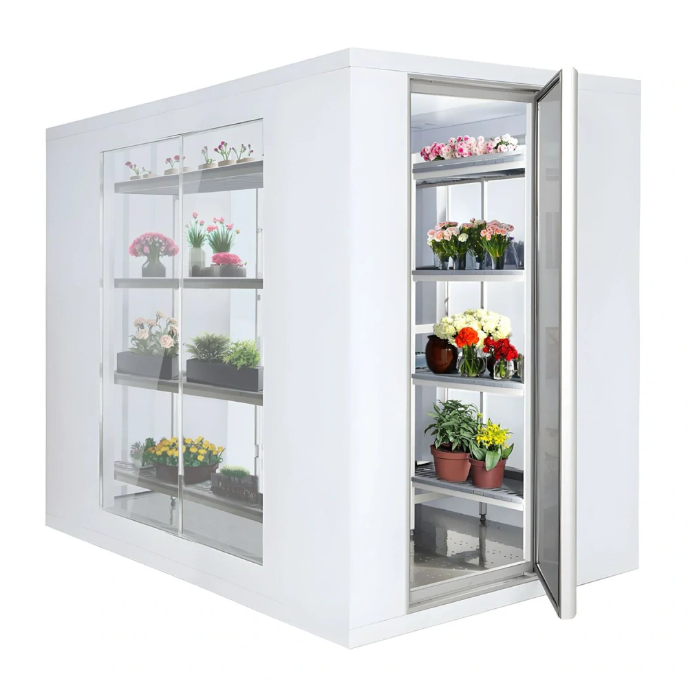 Chladicí box - 1500x2100 mm - 4,8 m³ - se 3 prosklenými stranami