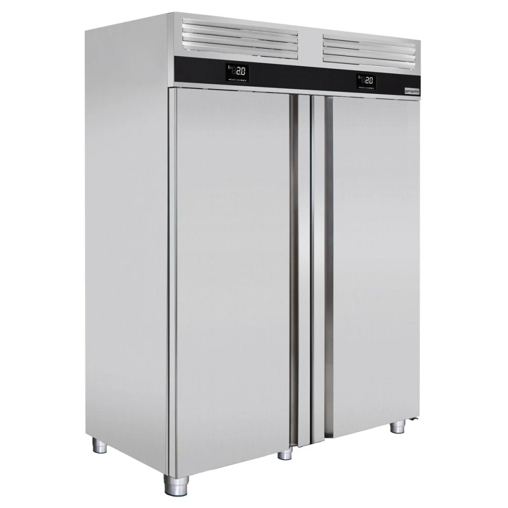 Kombinovaná chladicí a mrazicí skříň PREMIUM - GN 2/1 - 1 400 l - až +8 °C - s 2 dveře - Digitální termostat; Ventilované chlazení; Automatické…