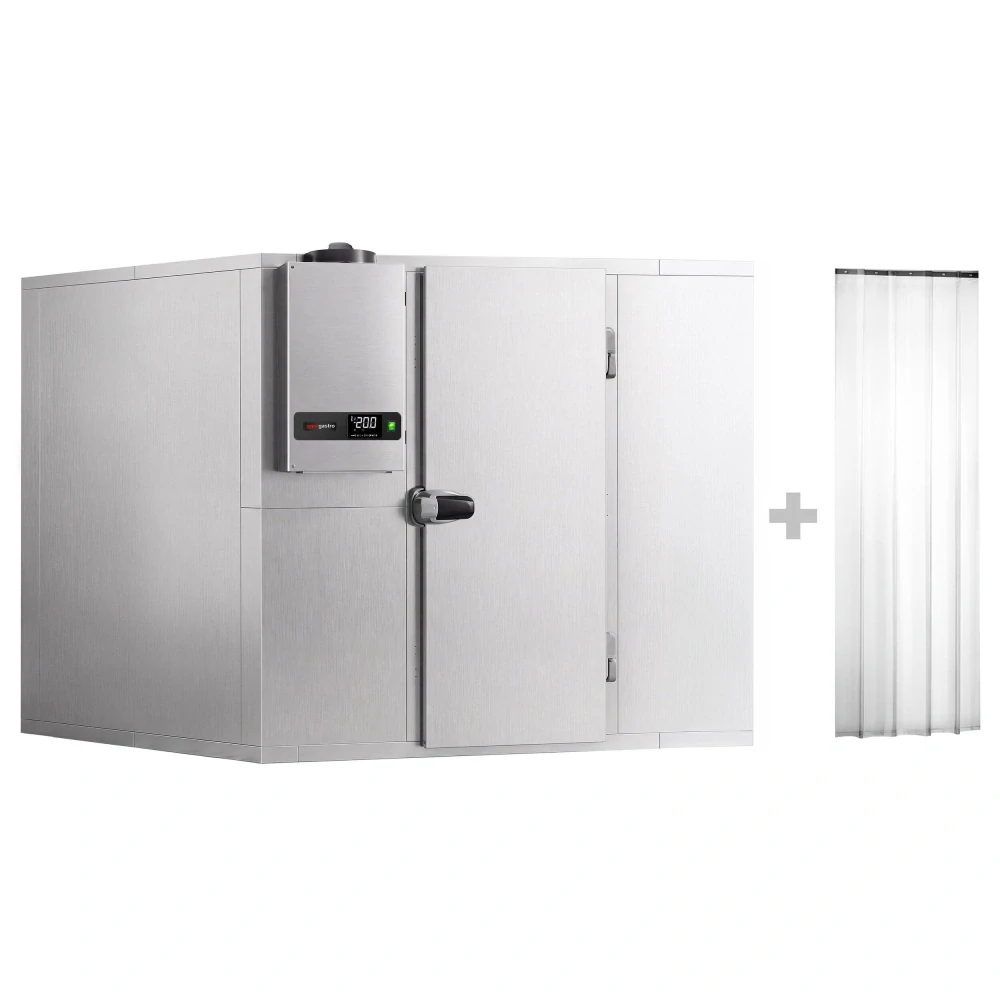 Nerezový mrazicí box - 2100x2100 mm - 6,12 m³ - vč. mrazicí jednotky a lamel