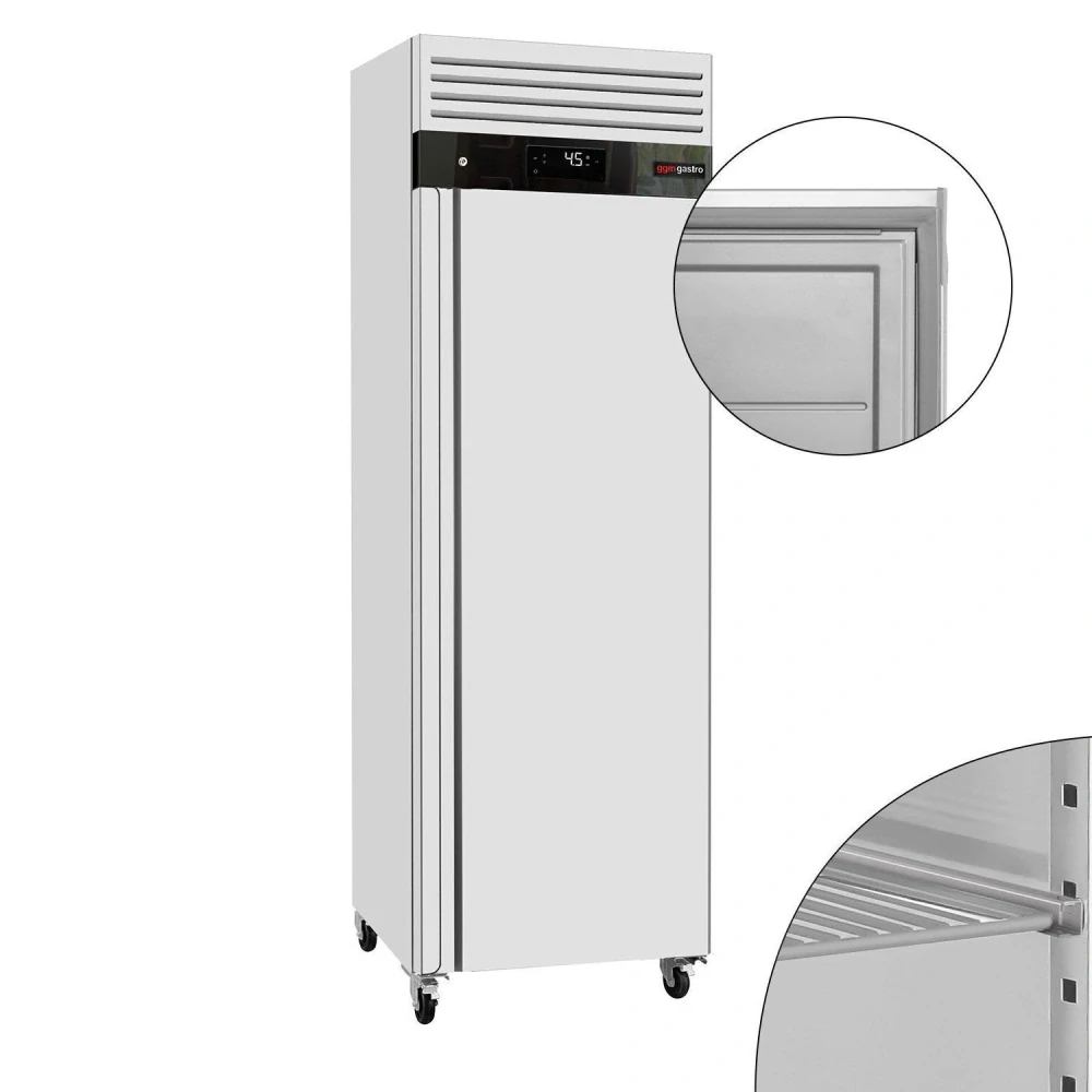 Nerezová chladicí skří ECO - 600L - s 1 dveřmi - vnitřní strana dveří z plastu