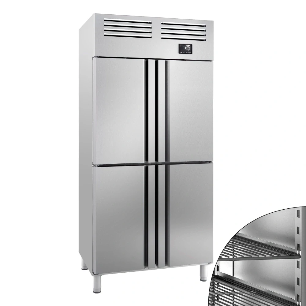 Nerezová chladicí skříň PREMIUM PLUS - GN 1/1 745 L - Se 4 polovičními dveřmi