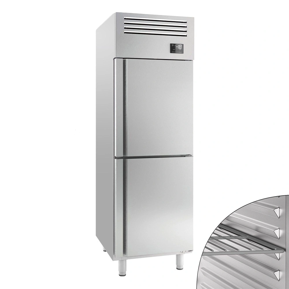 Nerezová mrazicí skříň Premium PLUS - GN 2/1 - se 2 polovičními dveřmi
