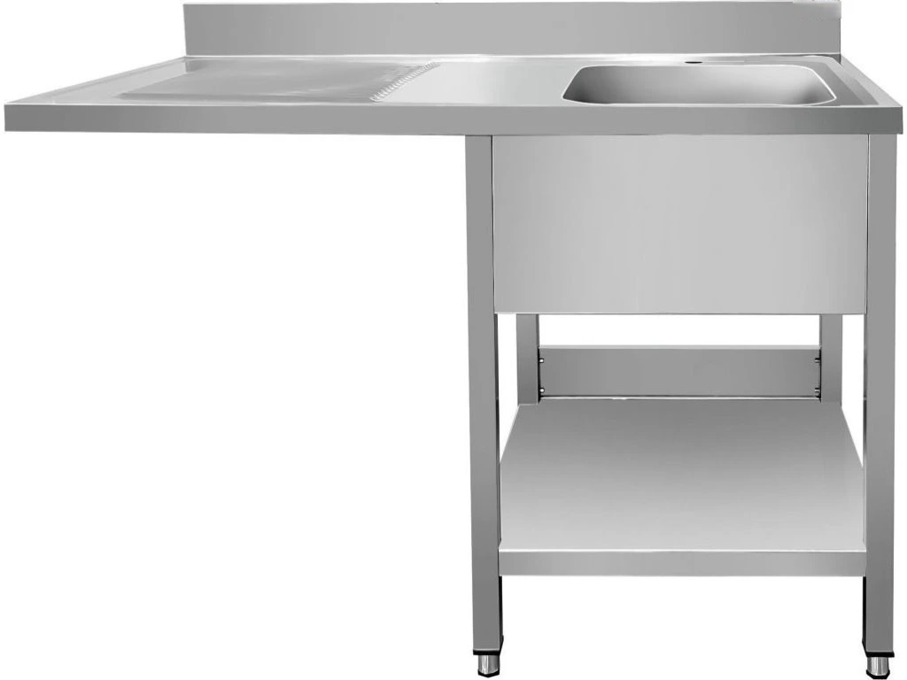 Nerezový dřez vpravo s odkapávací plochou a místem pro myčku 100x60x87cm