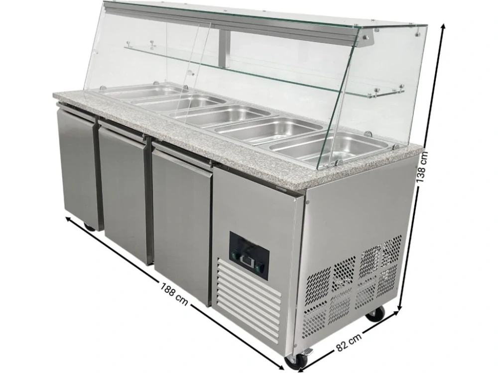 Chladicí stůl 1880 × 820 × 1375 mm 