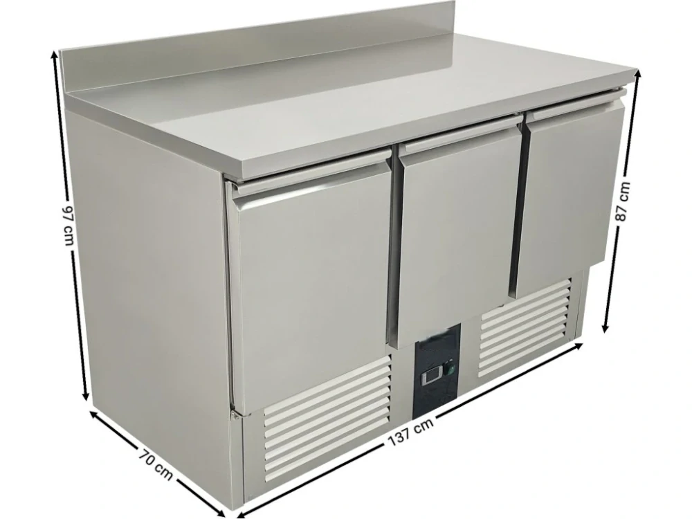 Chladící stůl třídveřový 1368 x 700 x 960 mm