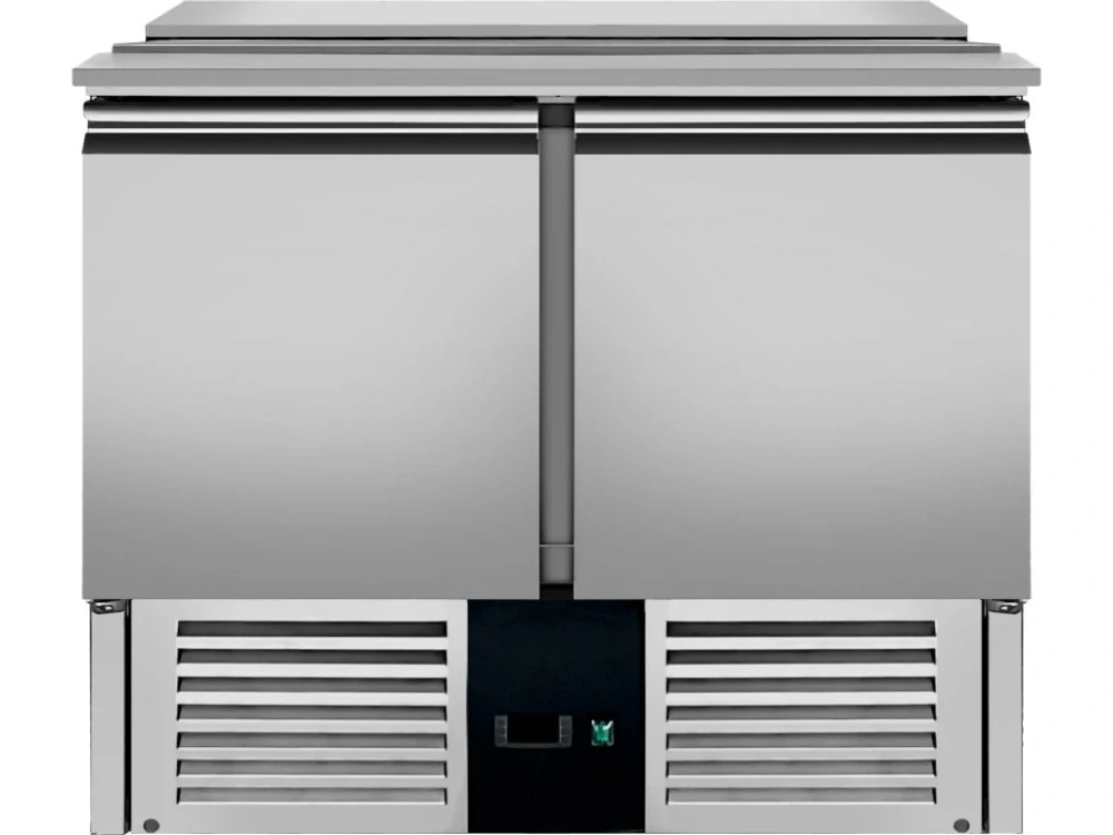 Nerezová saladeta 240 l se 2 dvířky GN 1/1 – gastro chladicí stůl 900 × 700 mm