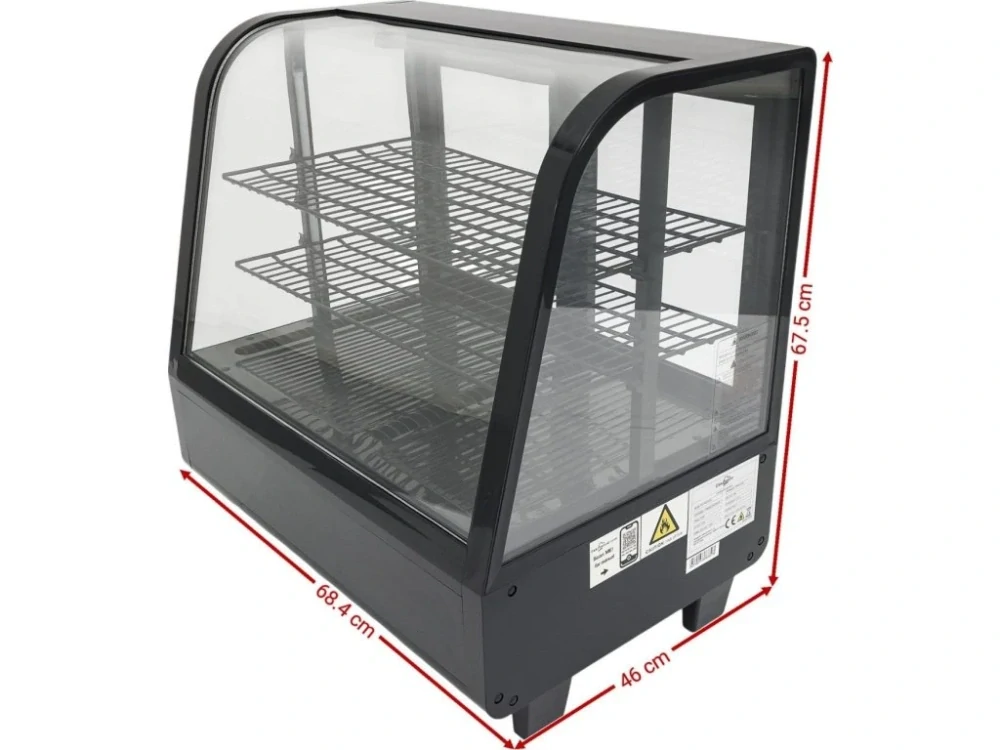 Stolní chladicí vitrína 100 l – černá 