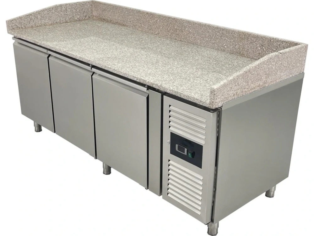 Chladící stůl na pizzu - 2015 x 800 mm - se 3 dvířky
