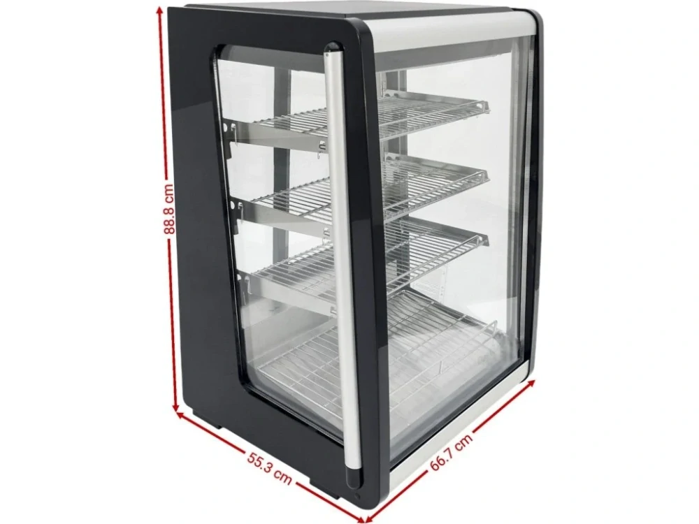 Stolní chladicí vitrína 150 l – stříbrná 