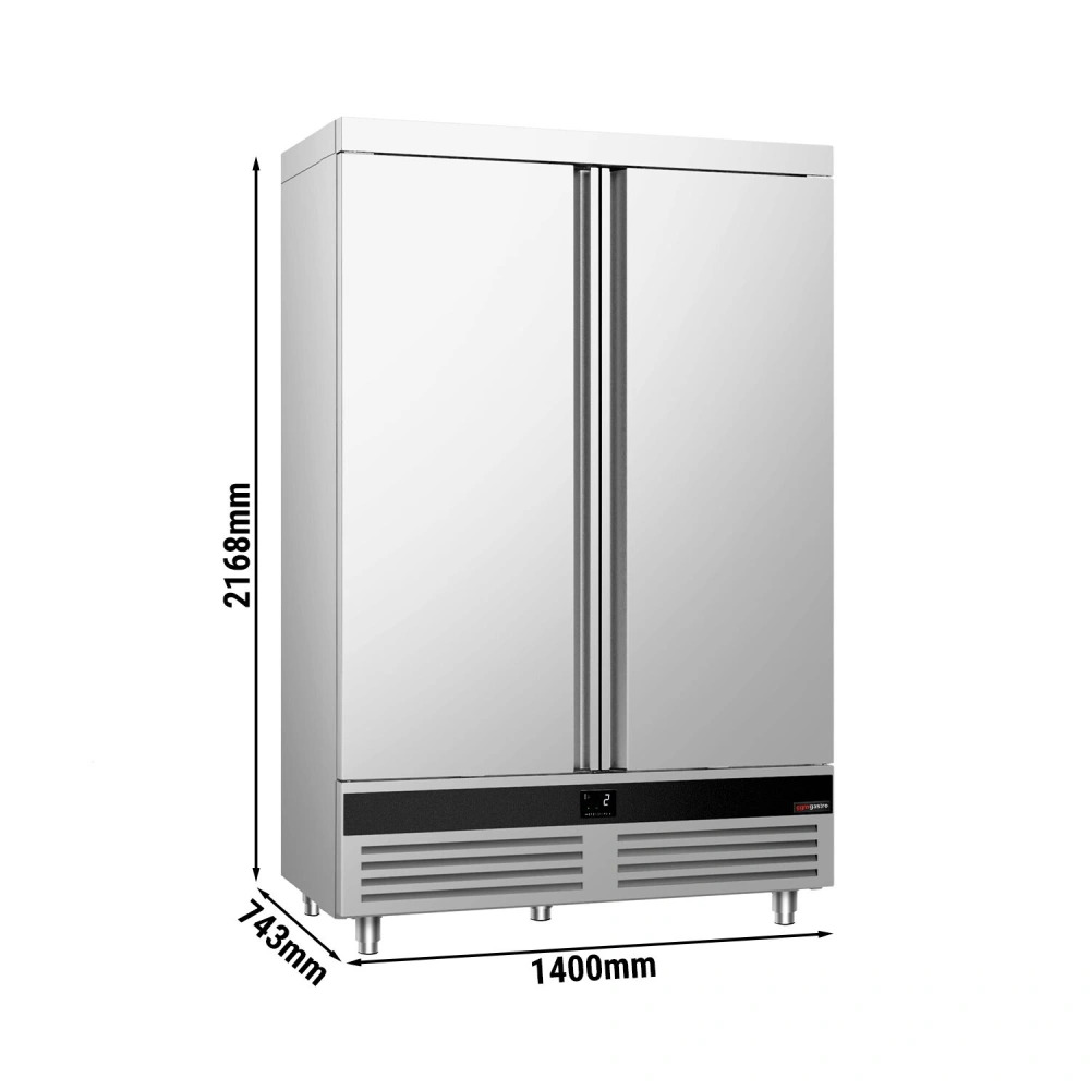 Nerezová skladovací lednice PREMIUM - 1200 L - s 2 dveřmi