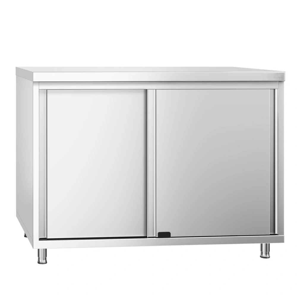 Nerezový pracovní stůl se skřínkou bez zadního lemu 100x70x85cm