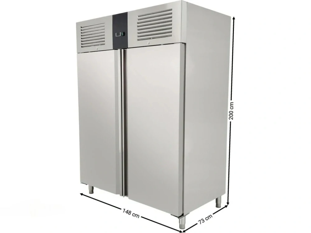 Chladící skříň– 1 150 l – se 2 dveřmi z nerezové oceli