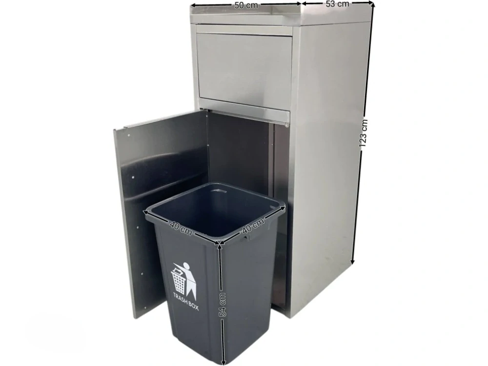 Nerezový odpadkový koš