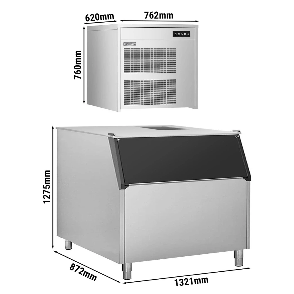 Výrobník vločkového ledu - 390 kg/24 h - vč. zásobníku na led