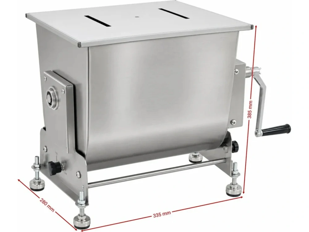 Elektrická míchačka na maso - 20 l - s výklopnou nádobou a elektrickým motorem