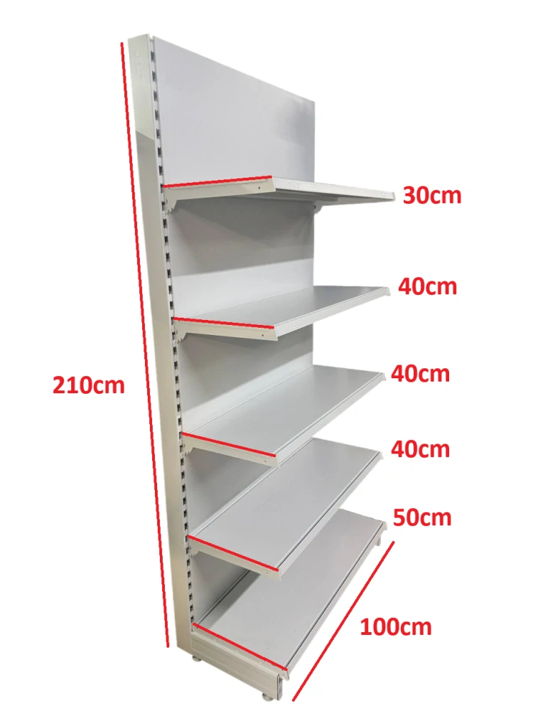 Jednostranný regál 50/40/40/40/30cm