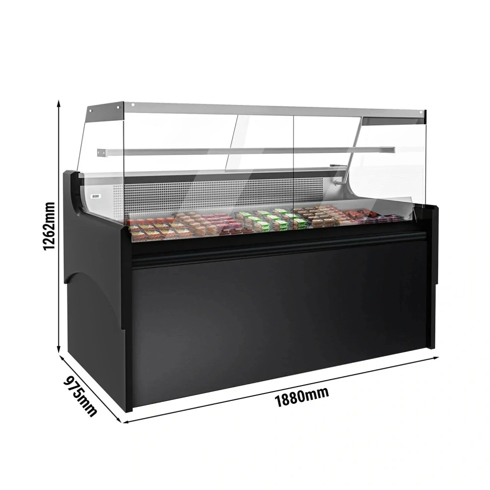 Chladicí / Masný pult - 1,88 m - 175L - černý