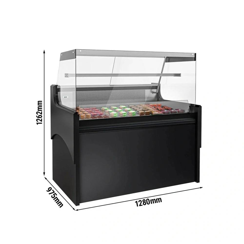 Chladicí/masný pult - 1280 mm - s LED osvětlením & 1 policí