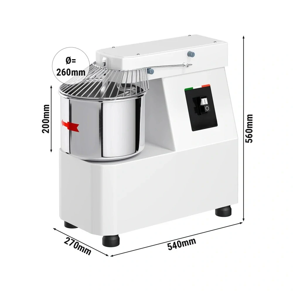 Hnětací stroj na těsto - 10L / 7 kg - s pevným kotlem