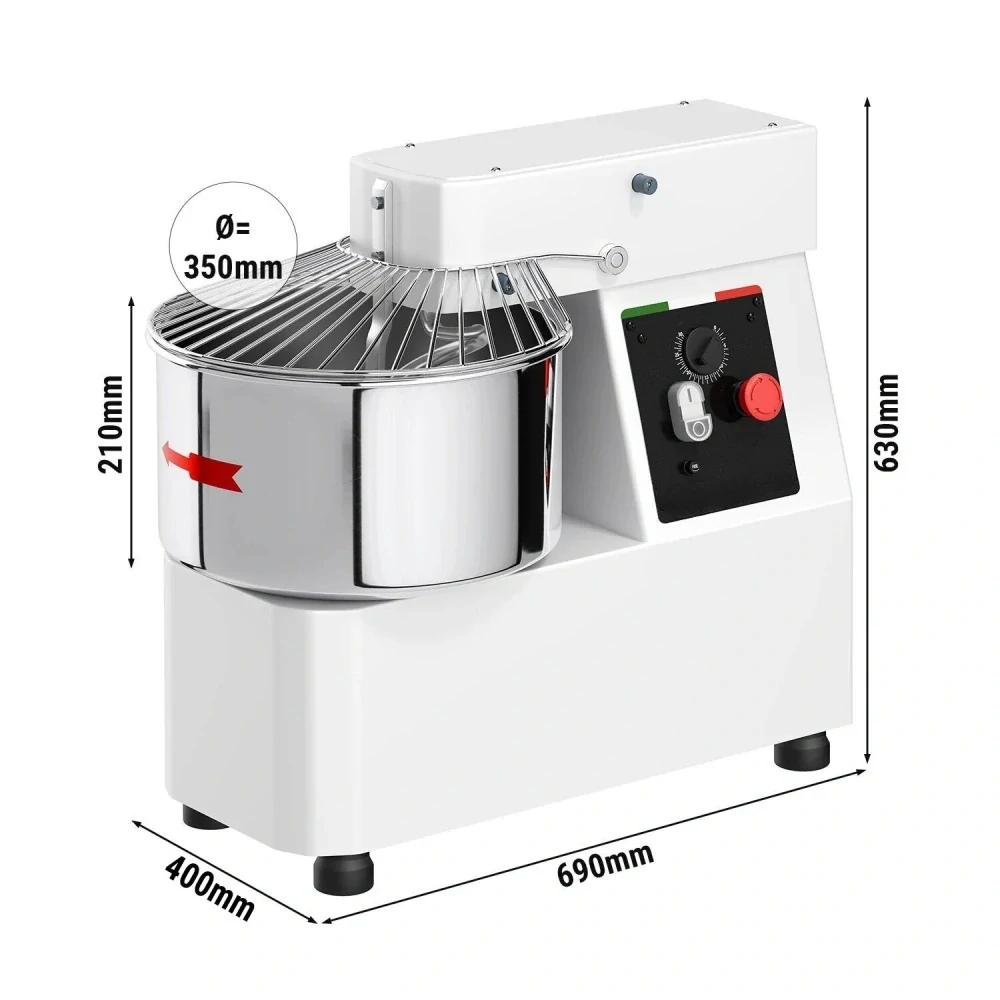 Hnětací stroj na těsto - 22L / 18 kg - s pevným kotlem - funkce časovače