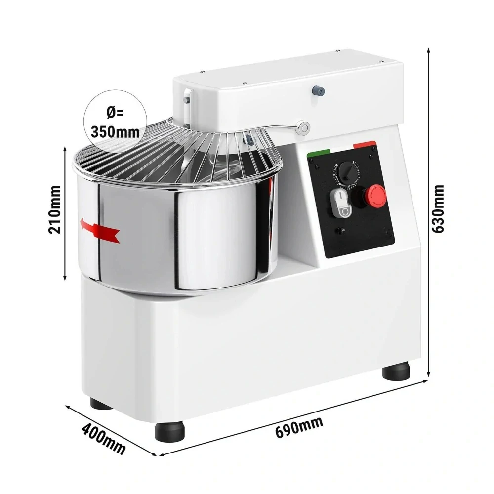 Hnětací stroj na těsto - 22L / 18 kg - s pevným kotlem - funkce časovače