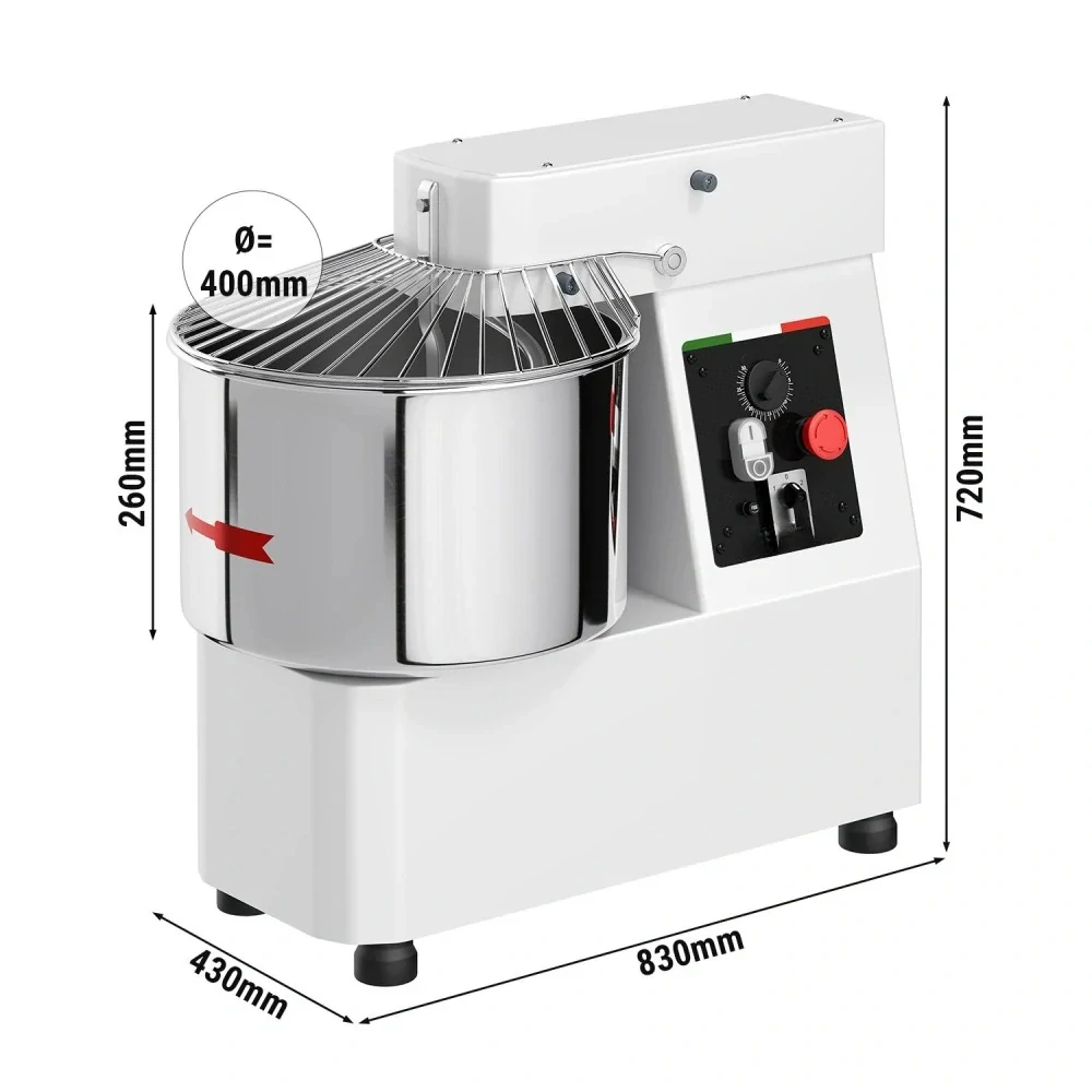 Hnětací stroj na těsto - 33L / 25 kg - 2 rychlosti - s pevným kotlem - funkce časovače