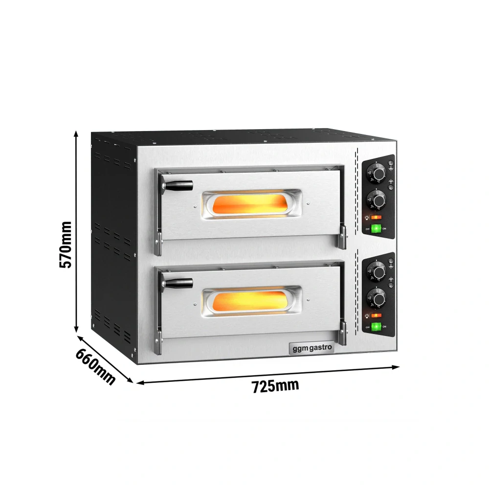Elektrická pec na pizzu 4+4x24cm - manuální