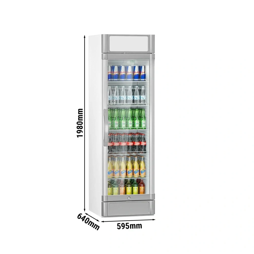 Lednice na nápoje - 347L - 1 skleněné dveře & reklamní displej