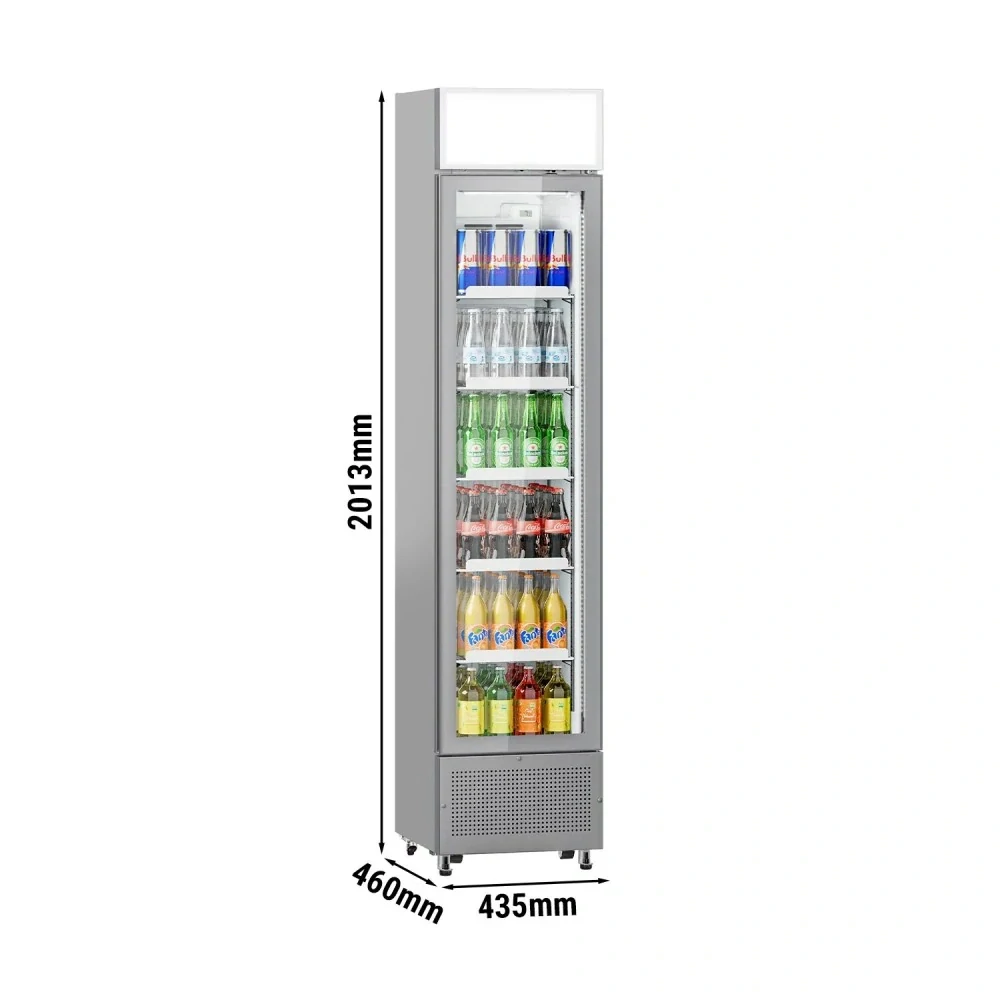 Lednice na nápoje - 145L - bezrámový design - 1 skleněné dveře & reklamní displej