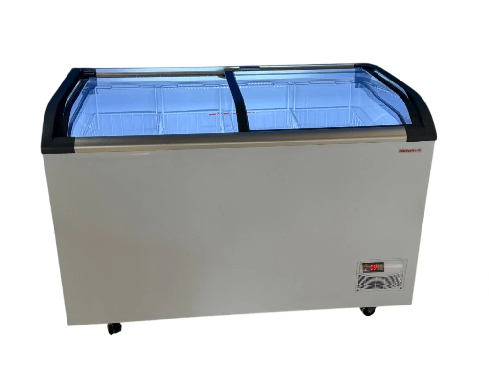 Pultový mrazák - 1250×675 mm - 400L - s posuvnými skleněnými víky