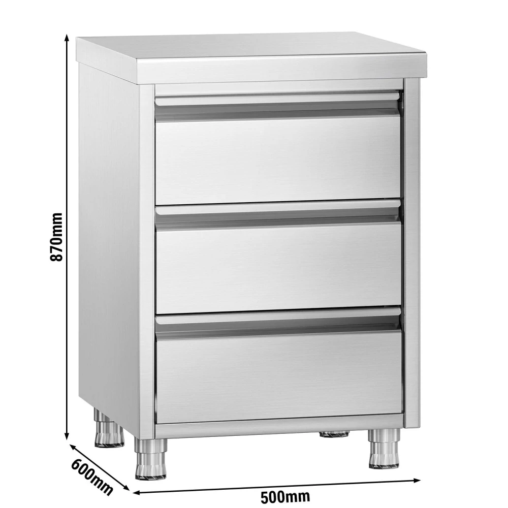 Zásuvková skříňka PREMIUM - 0,5 m - se 3 šuplíky