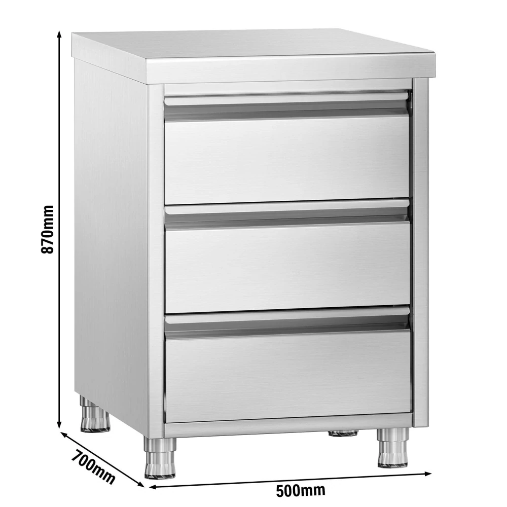 Zásuvková skříňka PREMIUM - 0,5 m - se 3 šuplíky