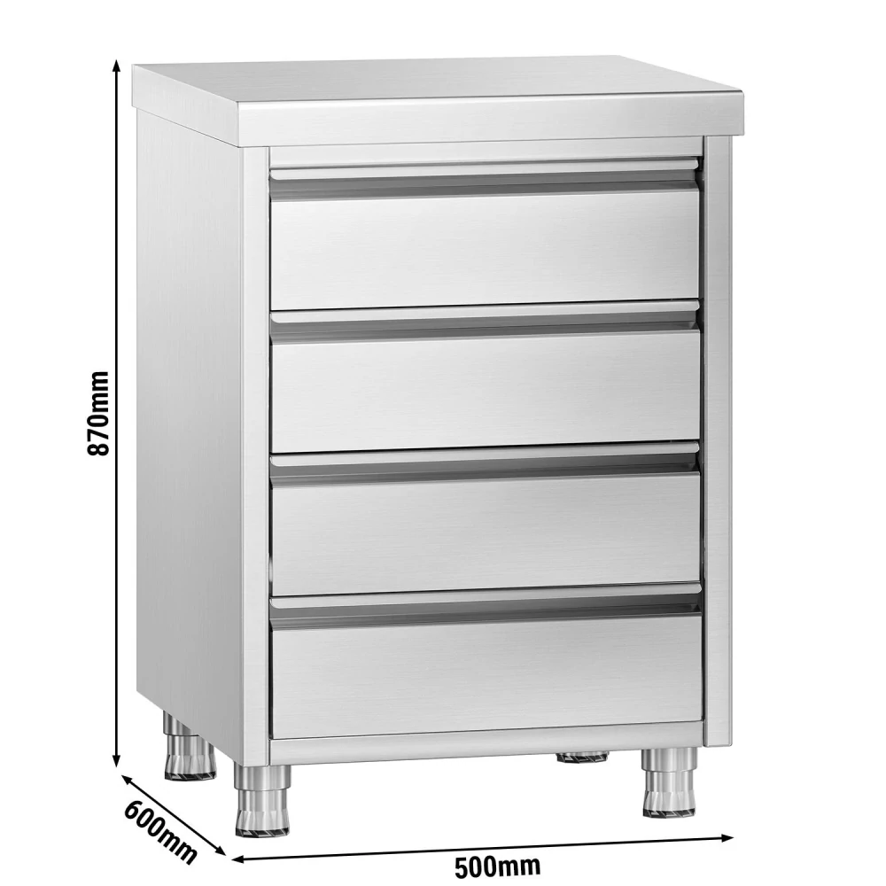 Zásuvková skříňka PREMIUM - 0,5 m - se 4 šuplíky