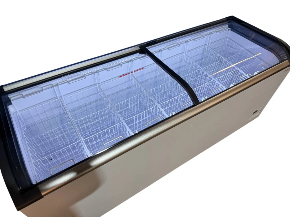 Pultový mrazák - 2000×675 mm - 700L - s posuvnými skleněnými víky