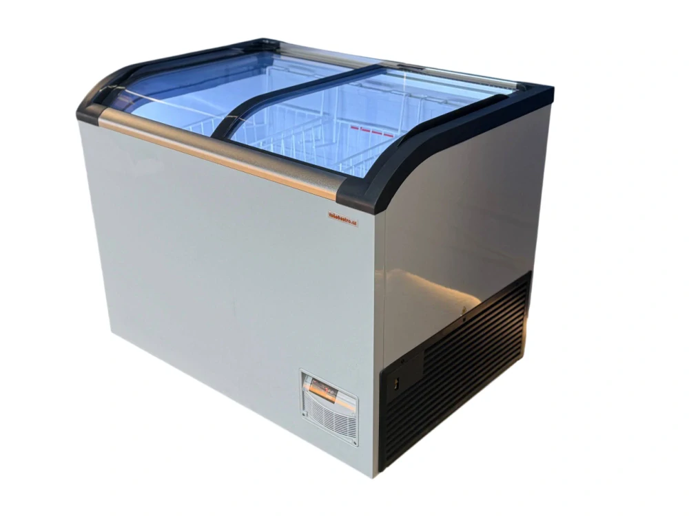 Pultový mrazák - 1000×675 mm - 300L - s posuvnými skleněnými víky