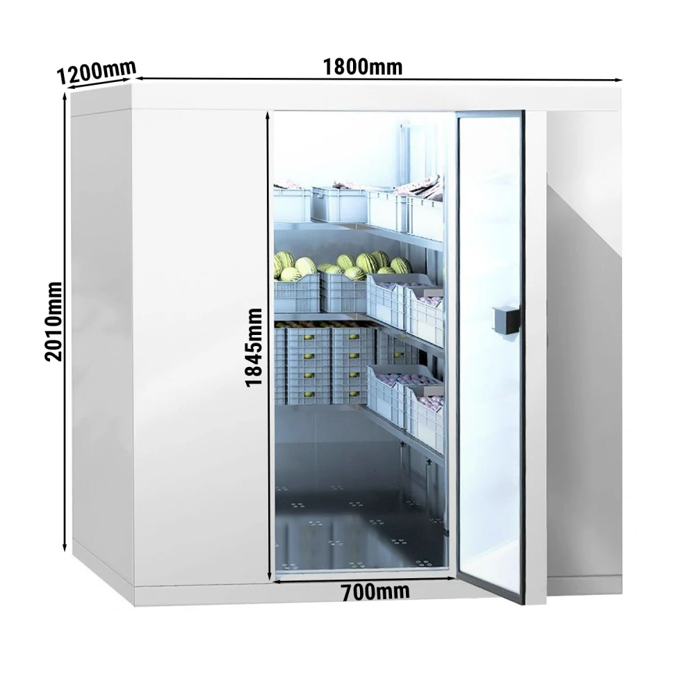 Chladicí box - 1,8 x 1,2 m - výška: 2,01 m - 3,15 m³