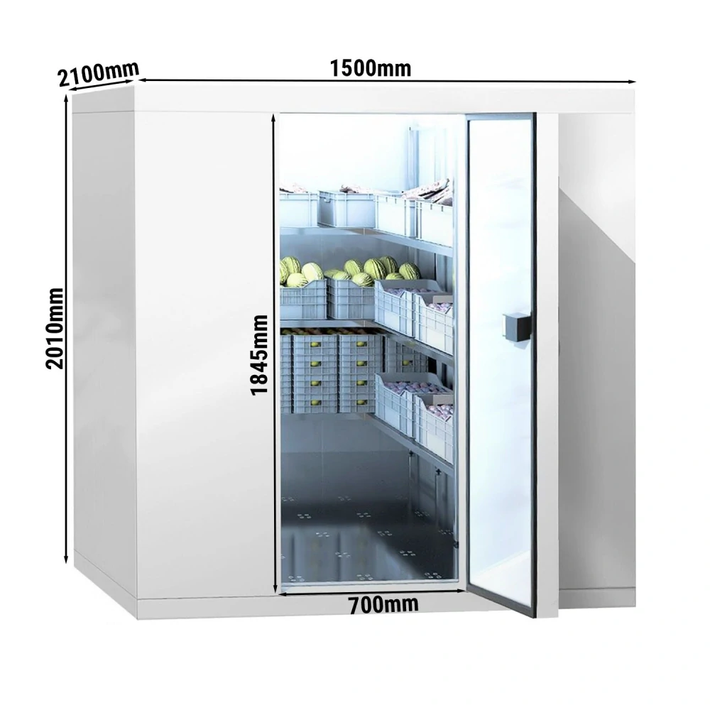 Chladicí box - 1,5 x 2,1 m - výška: 2,01 m - 4,8 m³