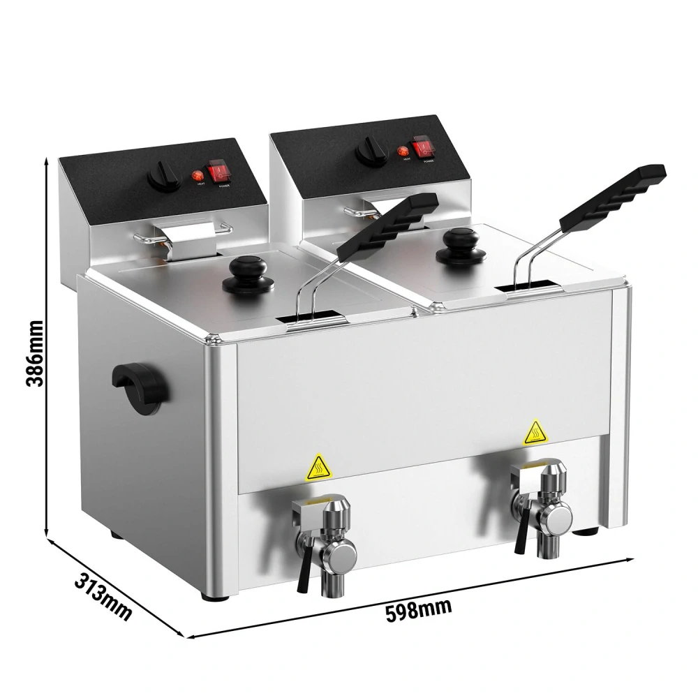 Fritéza 8+8L - 6,5 kW